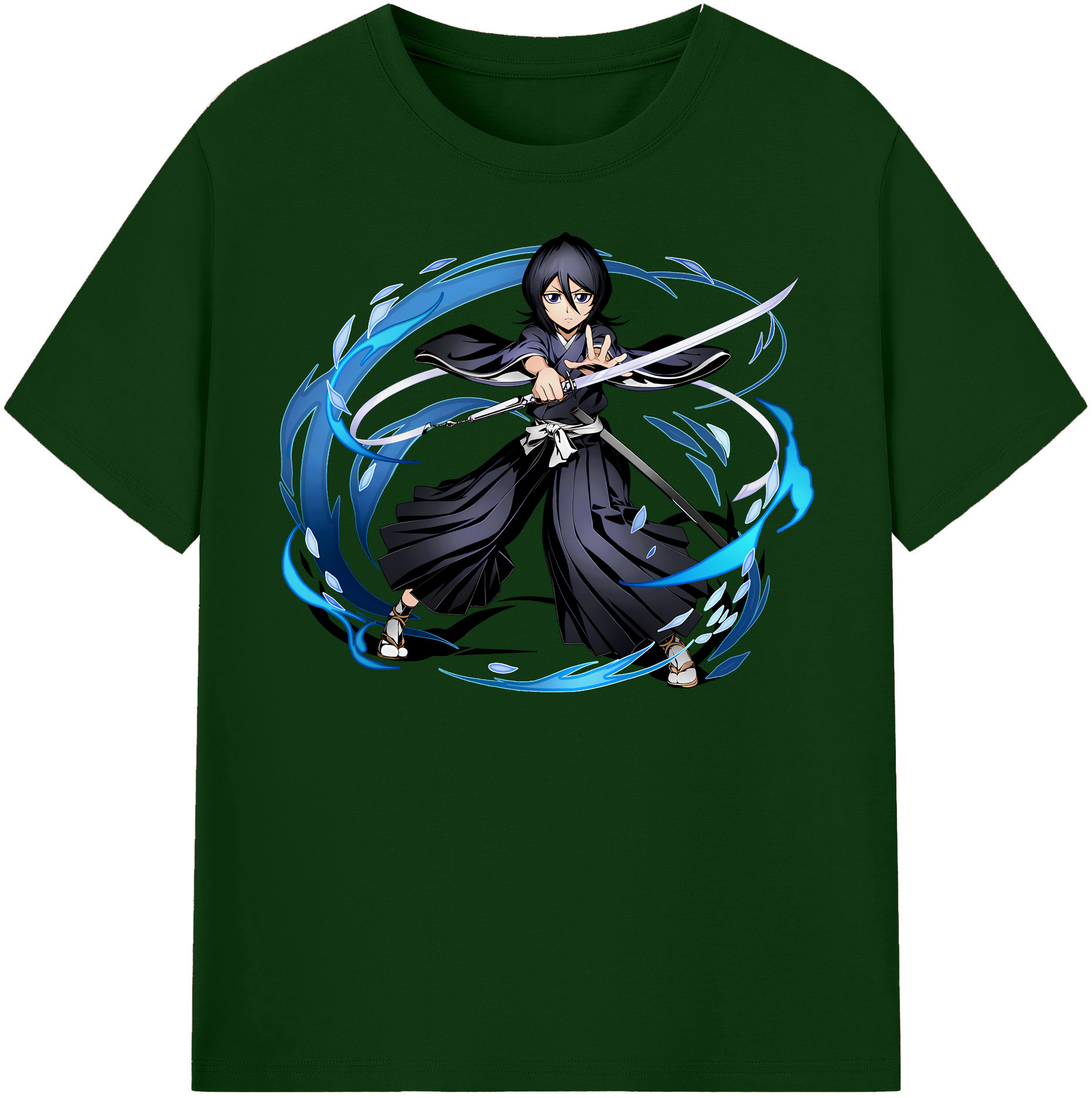 （画像用） ブリーチ 朽木ルキア BLEACH Kuchiki Rukia 綿100％半袖Tシャツ（フロントプリント）